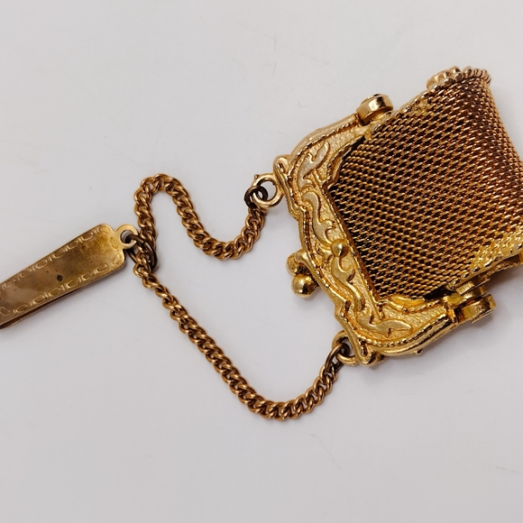 Vintage Antique Gold Filled Chateaine Clip Money Coin Purse - Picture 3 of 6